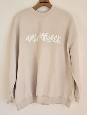 Ann Andelman Oversized Beige Sweatshirt